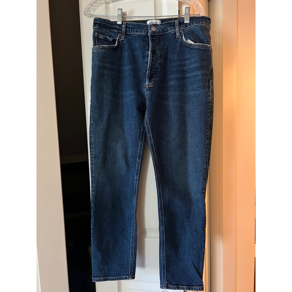 Agolde‎ Nico High Rise Jeans Dark Wash Indigo Denim Size 31